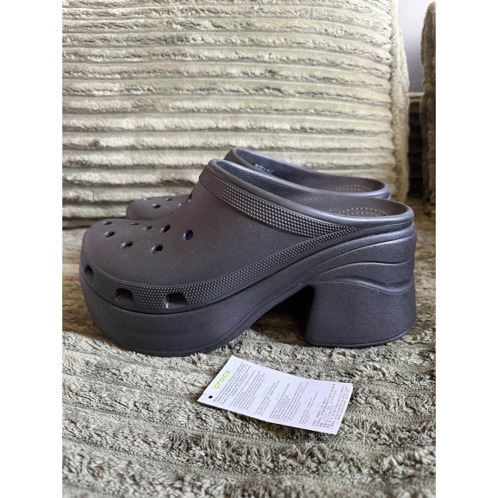 New Crocs Siren Clog Black Size M 9 W 11 US 208547-001 Platform Chunky Heel